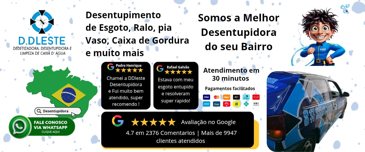 Imagem de banner da Desentupidora ddleste em Bauru